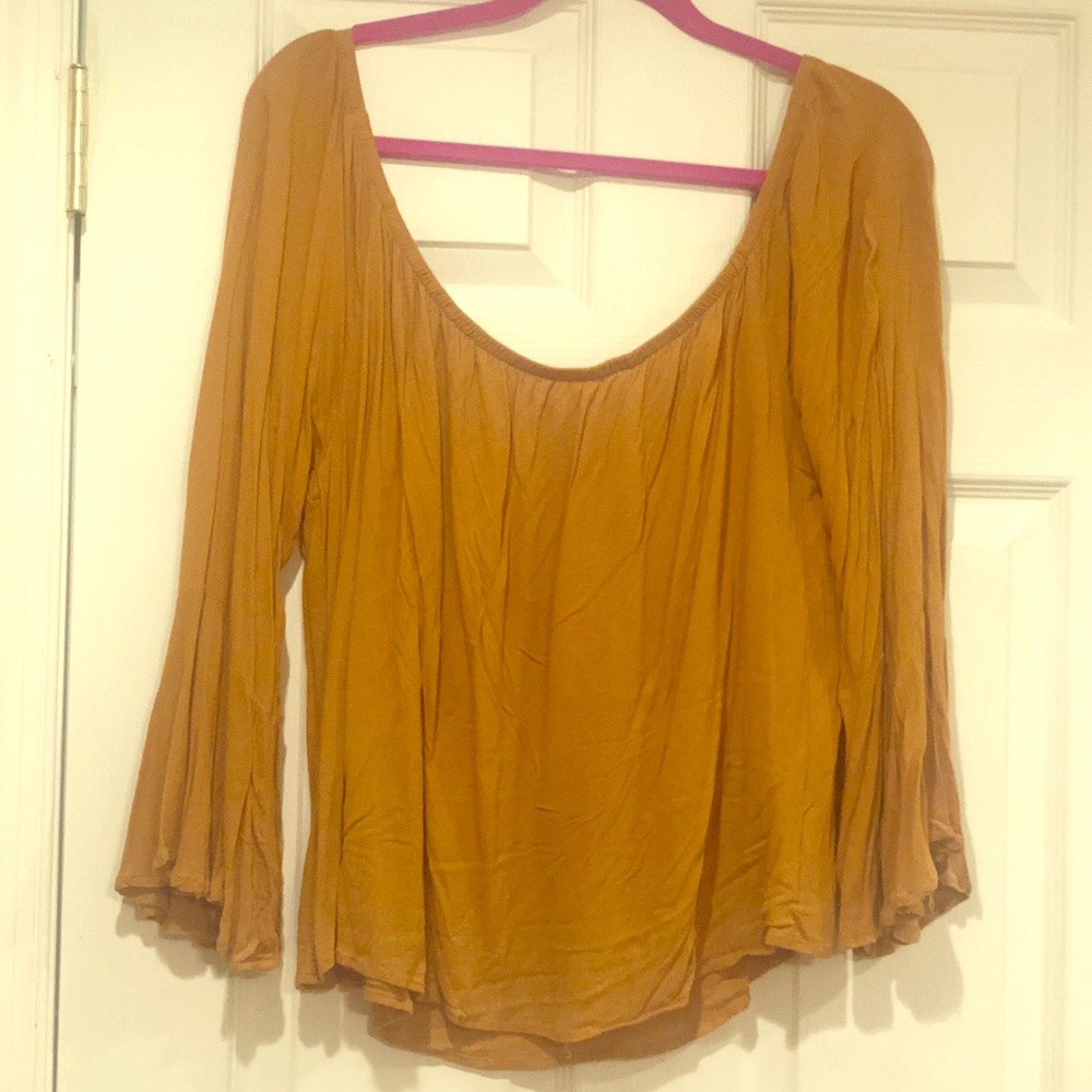 Off the shoulder Top with Bell Sleeves